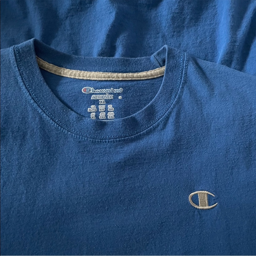 Champion Authentic Shirt, Blue, size XL